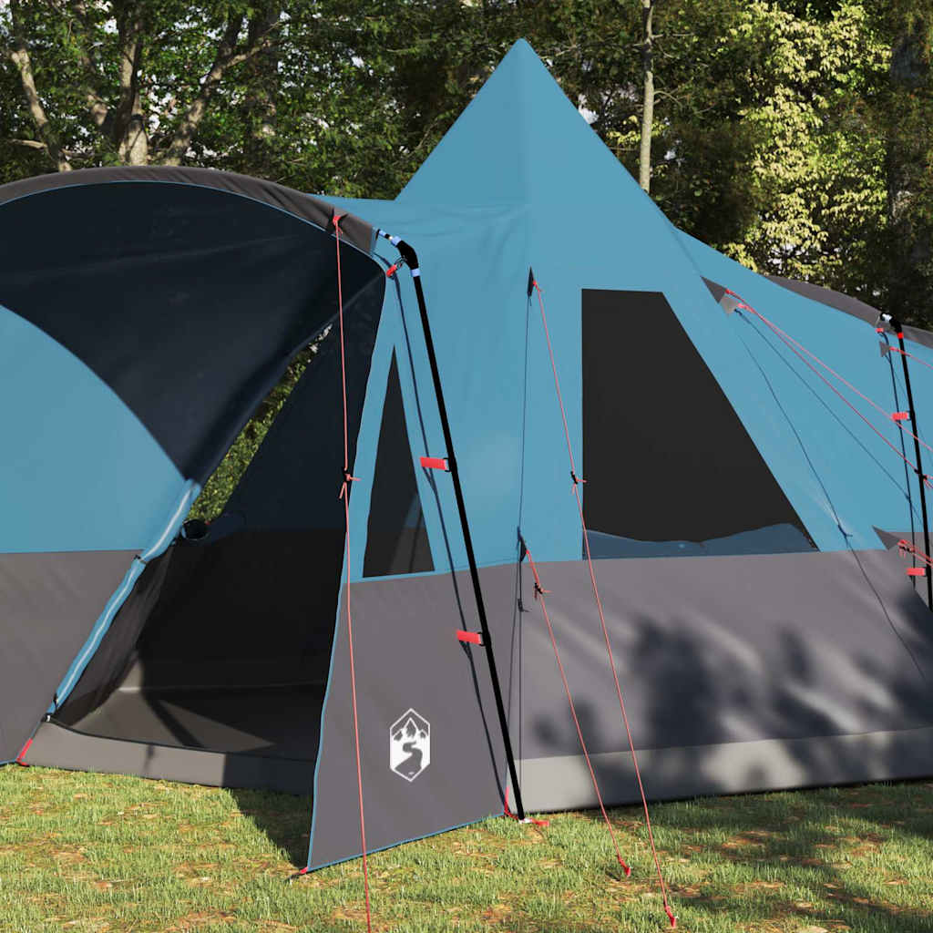 vidaXL Namiot Teepee dla 8 osób z dachem Niebieski 720 x 465 x 295 cm