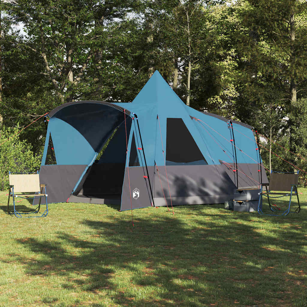 vidaXL Namiot Teepee dla 8 osób z dachem Niebieski 720 x 465 x 295 cm