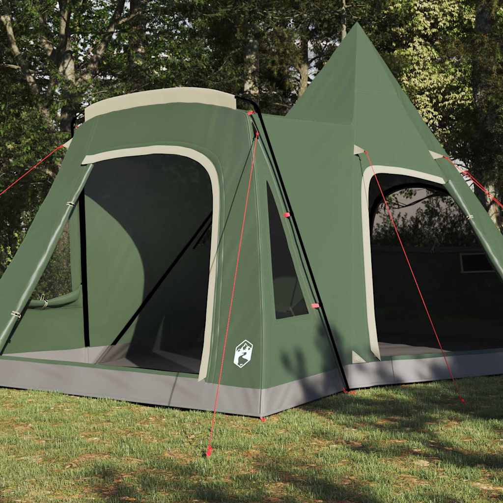 vidaXL Namiot Teepee dla 5 osób z dachem Zielony 545 x 450 x 295 cm