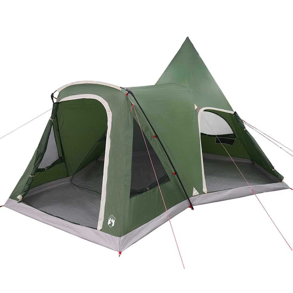 vidaXL Namiot Teepee dla 5 osób z dachem Zielony 545 x 450 x 295 cm