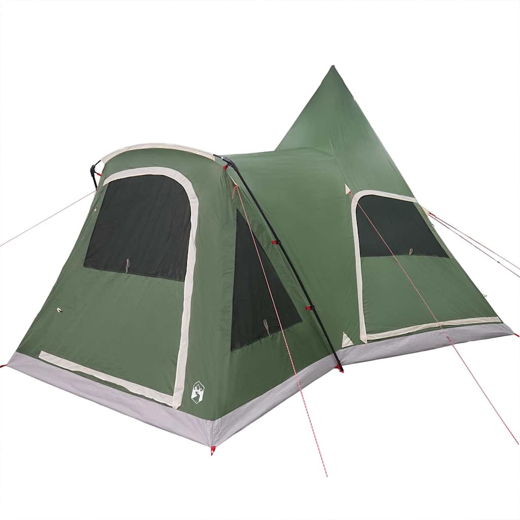 vidaXL Namiot Teepee dla 5 osób z dachem Zielony 545 x 450 x 295 cm