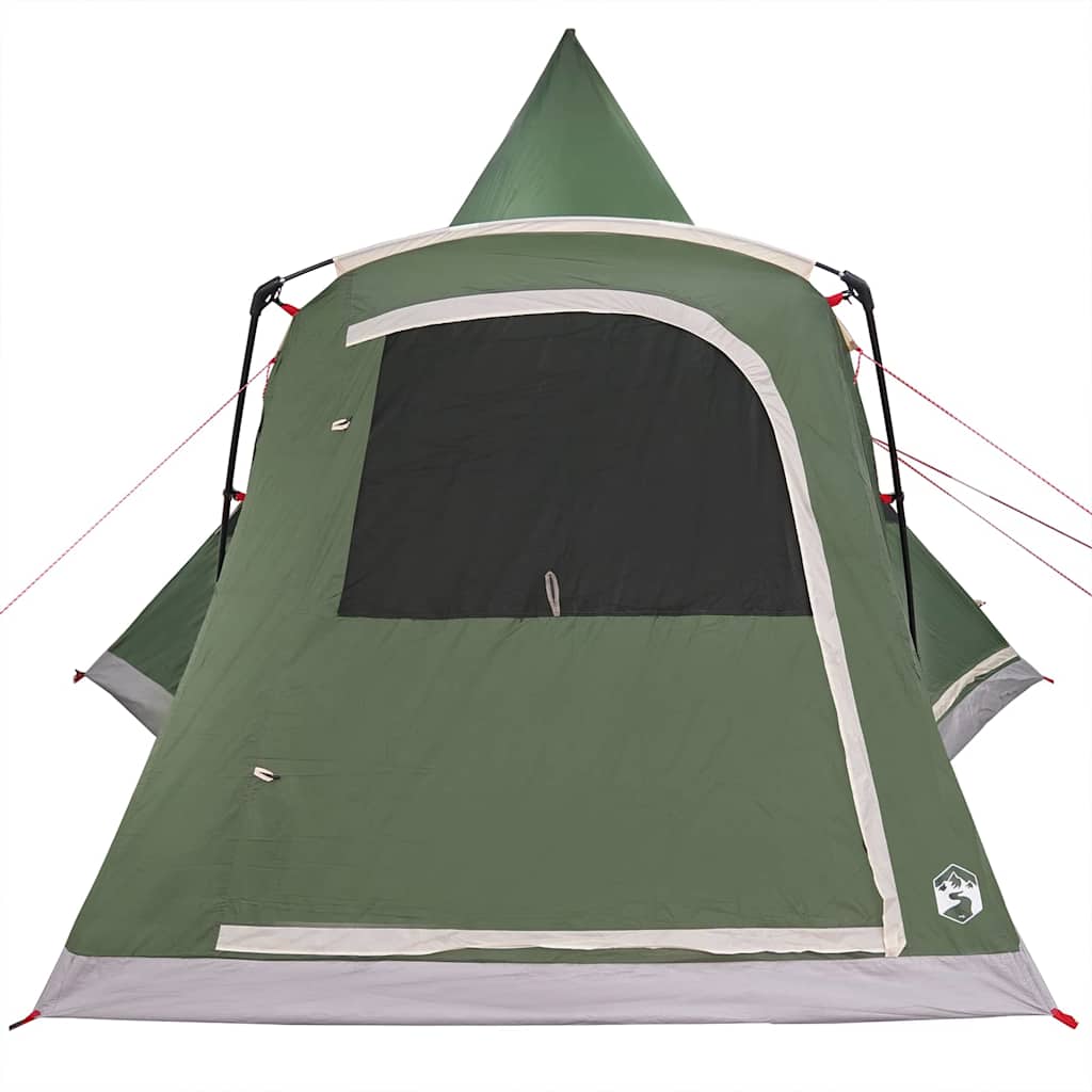 vidaXL Namiot Teepee dla 5 osób z dachem Zielony 545 x 450 x 295 cm