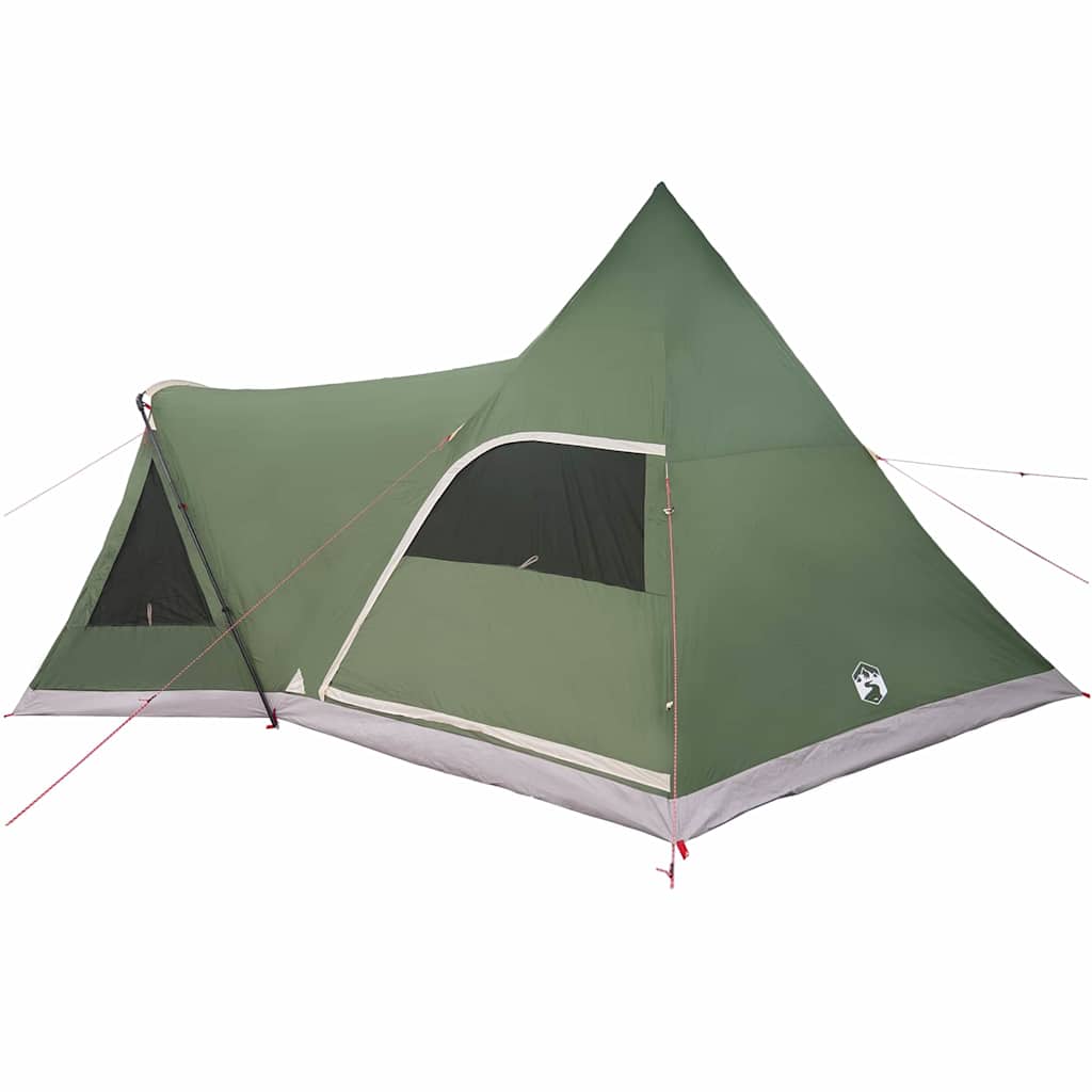 vidaXL Namiot Teepee dla 5 osób z dachem Zielony 545 x 450 x 295 cm