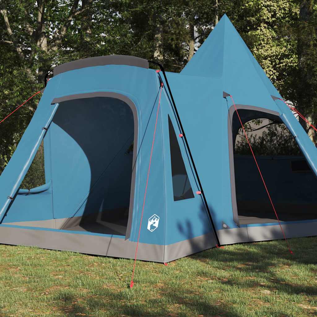 vidaXL Namiot Teepee dla 5 osób z dachem Niebieski 545 x 450 x 295 cm