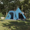 vidaXL Namiot Teepee dla 5 osób z dachem Niebieski 545 x 450 x 295 cm