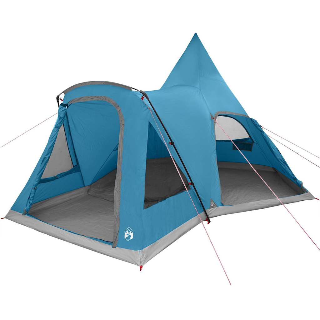 vidaXL Namiot Teepee dla 5 osób z dachem Niebieski 545 x 450 x 295 cm