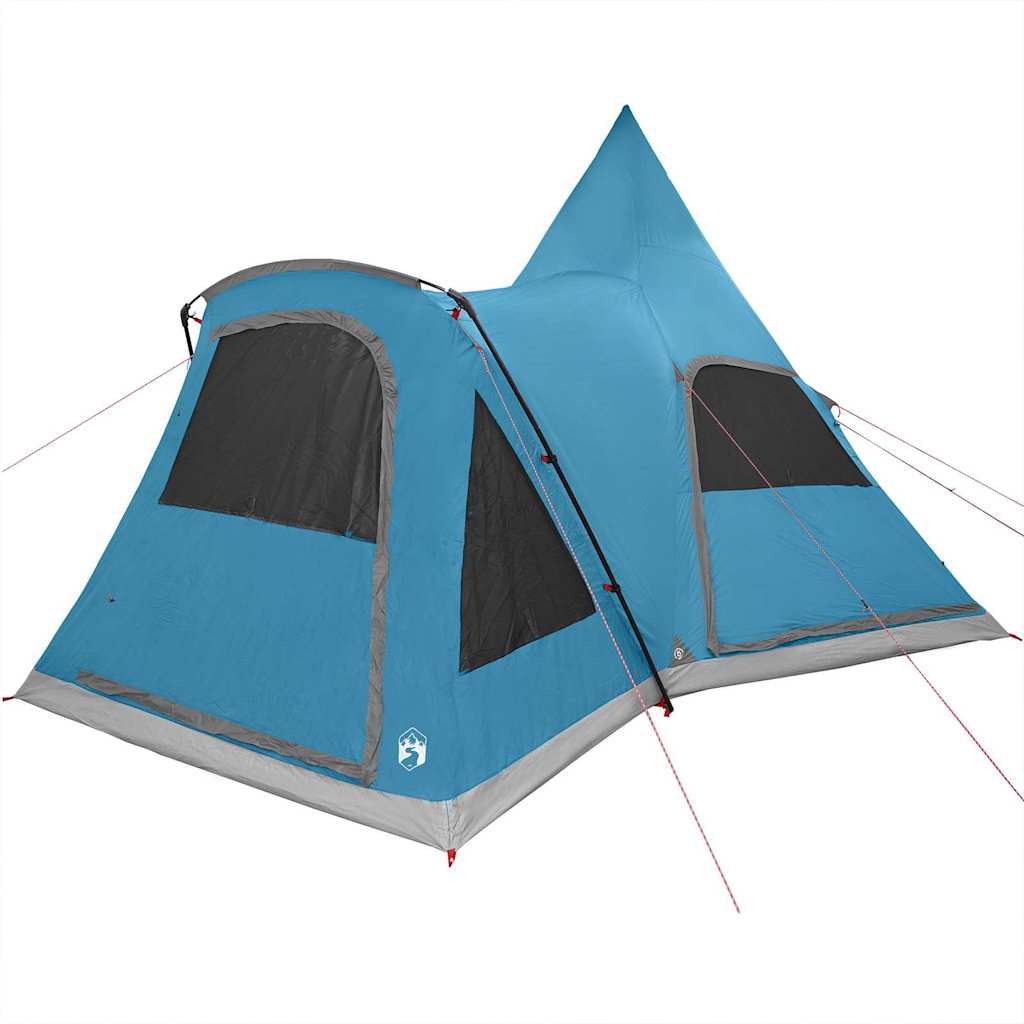 vidaXL Namiot Teepee dla 5 osób z dachem Niebieski 545 x 450 x 295 cm