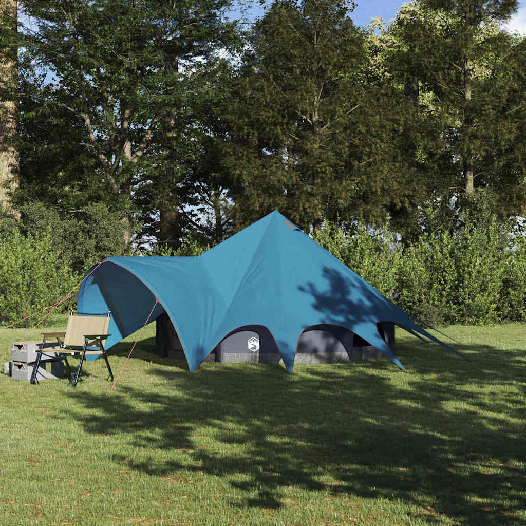 vidaXL Namiot tipi 3-osobowy Niebieski i szary 312 x 312 x 197 cm