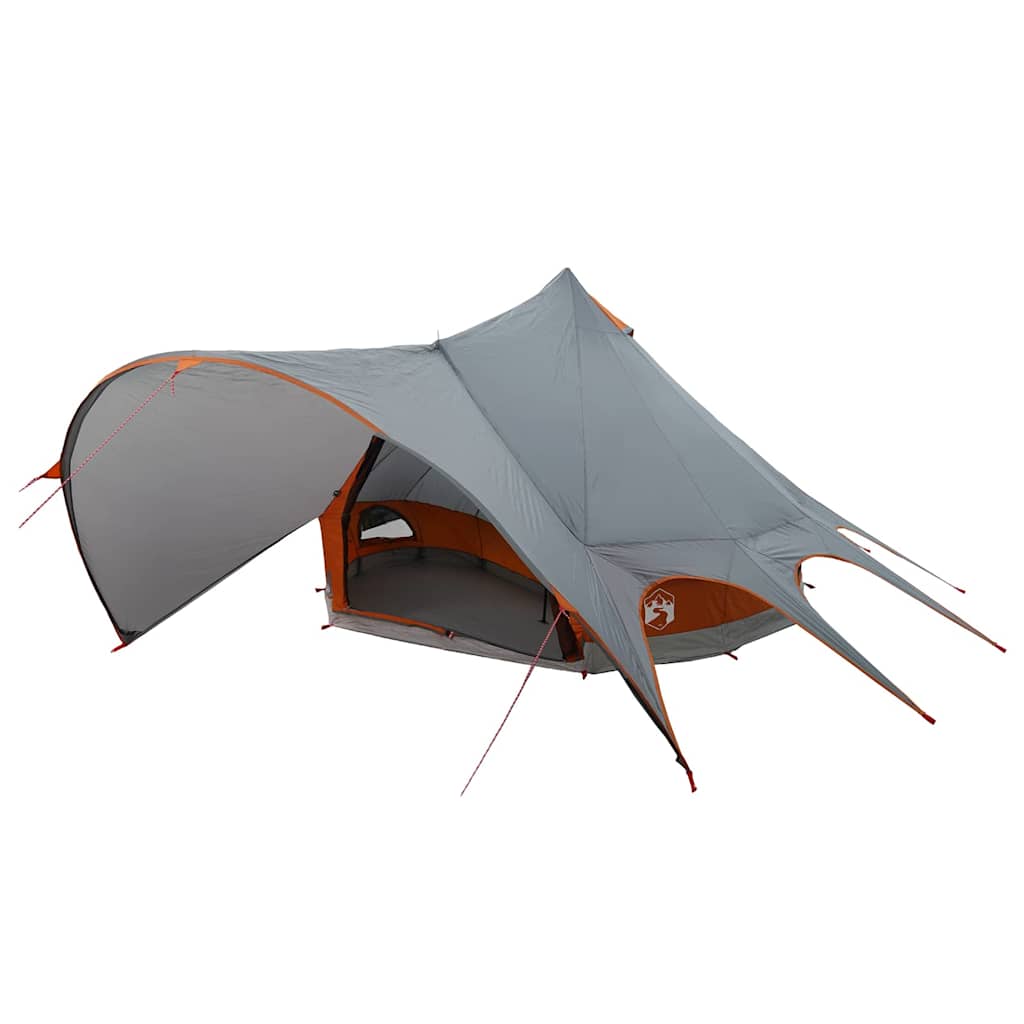 vidaXL Namiot tipi 3-osobowy Szary i pomarańczowy 600 x 600 x 347 cm