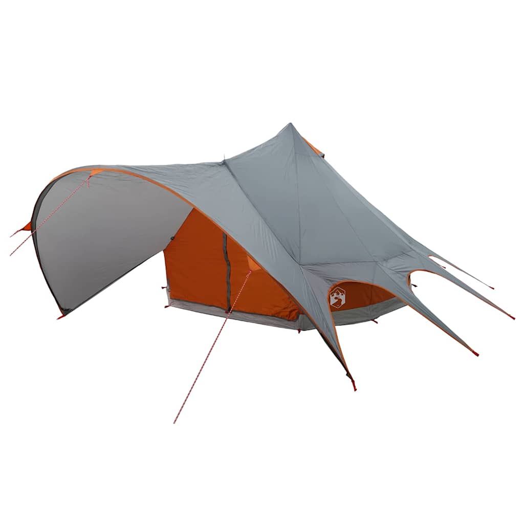 vidaXL Namiot tipi 3-osobowy Szary i pomarańczowy 600 x 600 x 347 cm