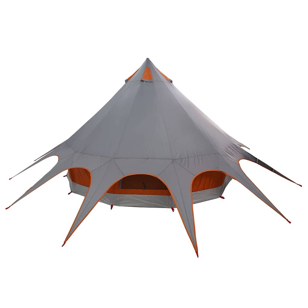 vidaXL Namiot tipi 3-osobowy Szary i pomarańczowy 600 x 600 x 347 cm