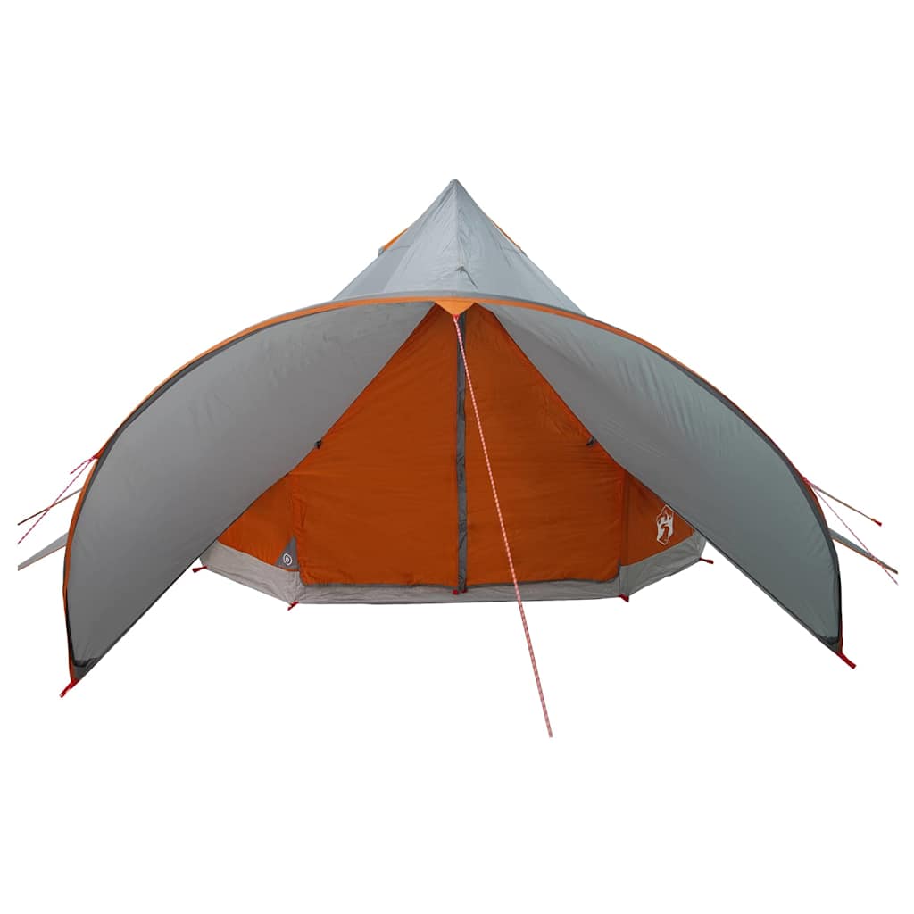 vidaXL Namiot tipi 3-osobowy Szary i pomarańczowy 600 x 600 x 347 cm