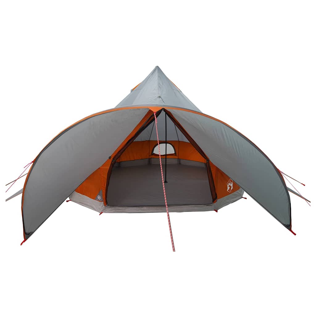 vidaXL Namiot tipi 3-osobowy Szary i pomarańczowy 600 x 600 x 347 cm