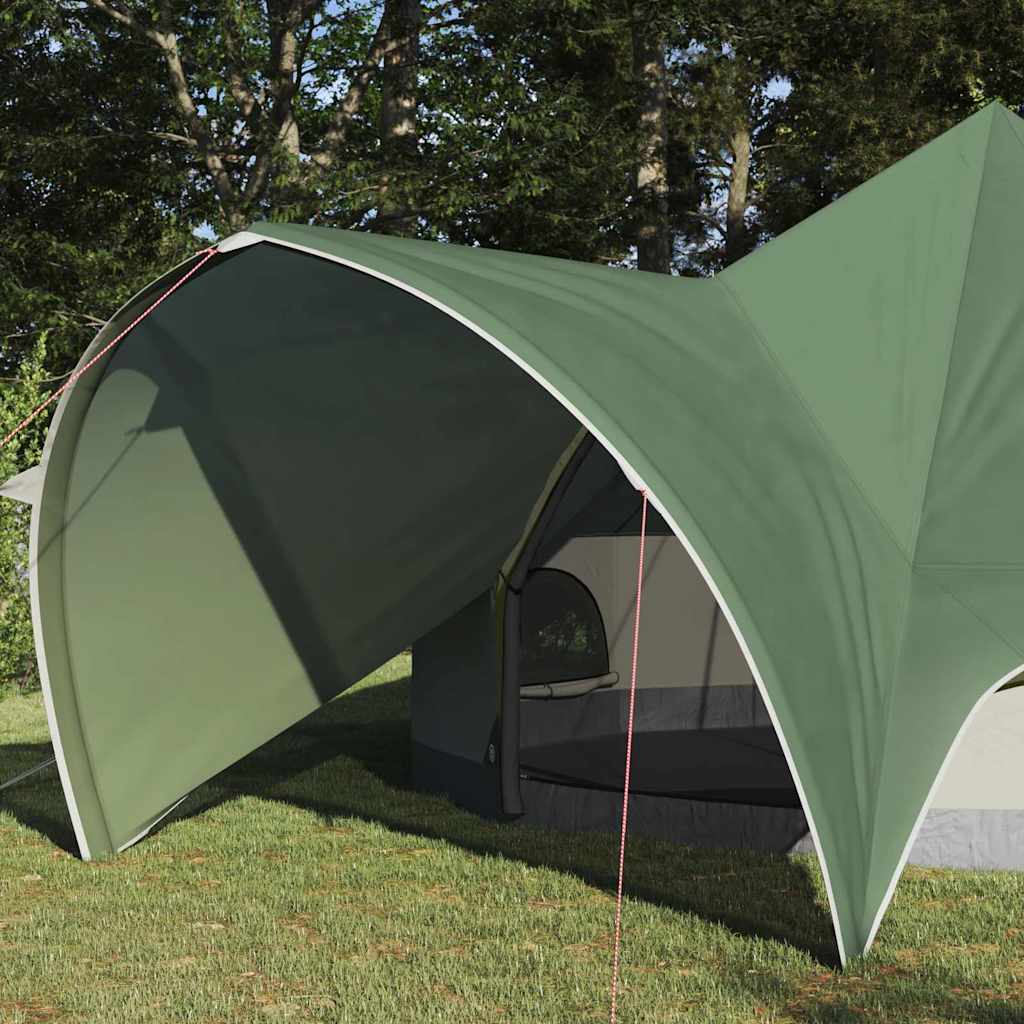 vidaXL Namiot Teepee dla 5 osób Zielony i szary 415 x 415 x 247 cm