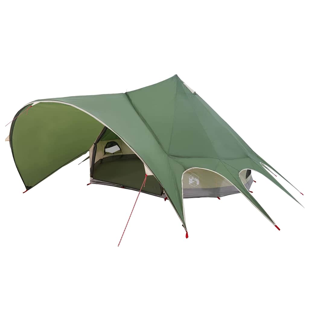 vidaXL Namiot Teepee dla 5 osób Zielony i szary 415 x 415 x 247 cm