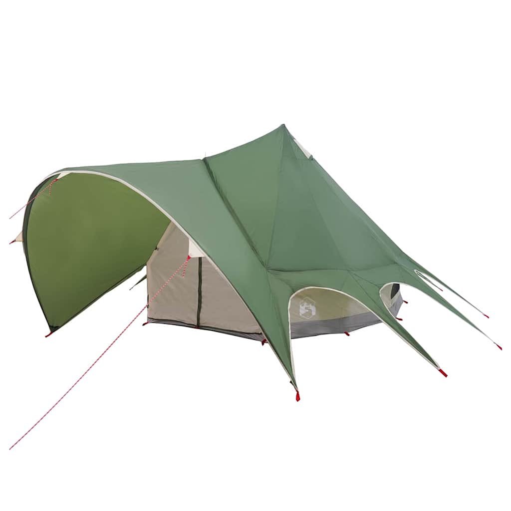 vidaXL Namiot Teepee dla 5 osób Zielony i szary 415 x 415 x 247 cm
