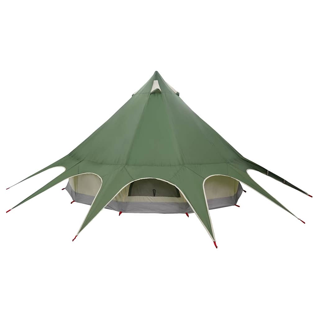 vidaXL Namiot Teepee dla 5 osób Zielony i szary 415 x 415 x 247 cm