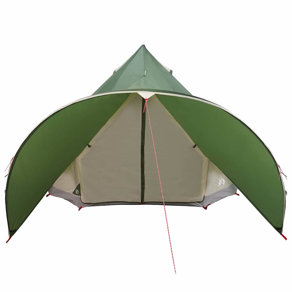 vidaXL Namiot Teepee dla 5 osób Zielony i szary 415 x 415 x 247 cm