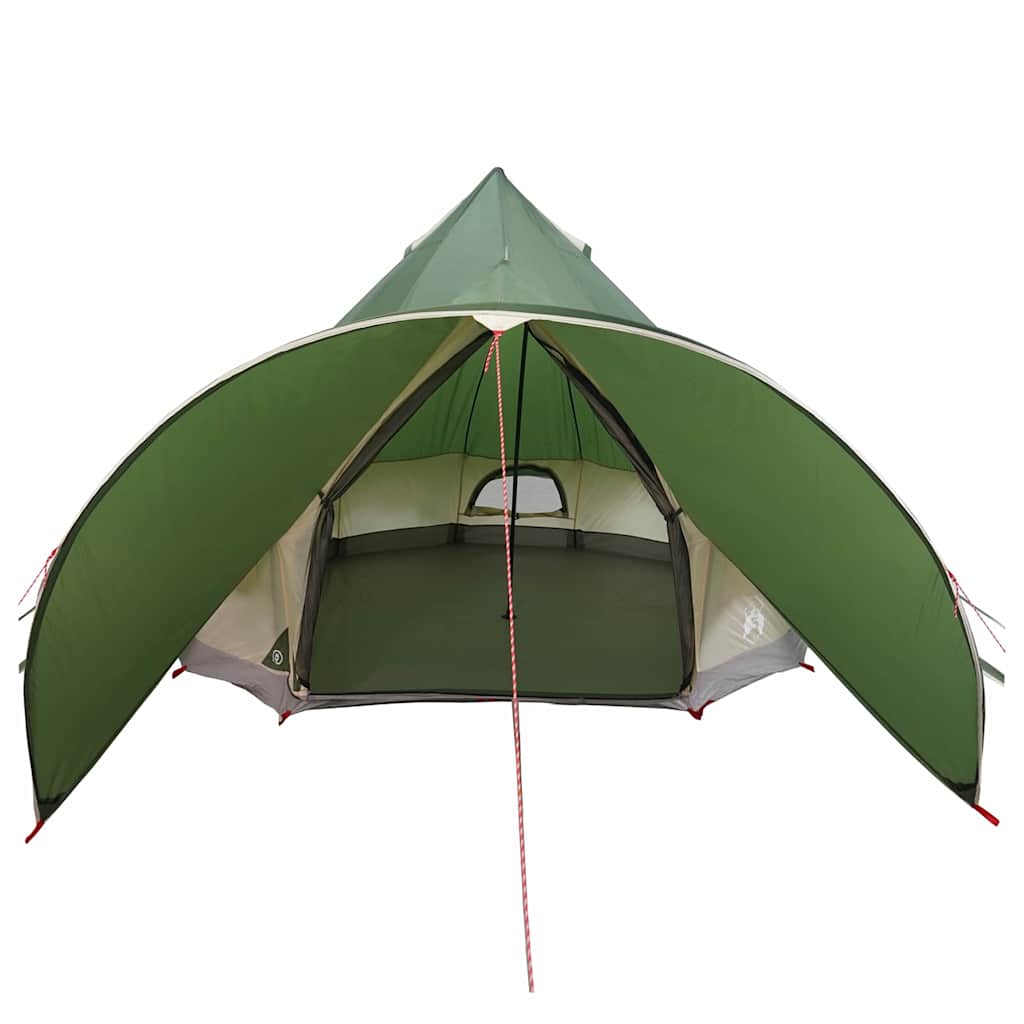 vidaXL Namiot Teepee dla 5 osób Zielony i szary 415 x 415 x 247 cm