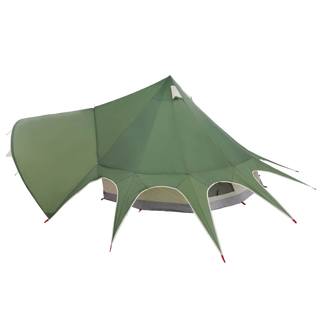 vidaXL Namiot Teepee dla 5 osób Zielony i szary 415 x 415 x 247 cm