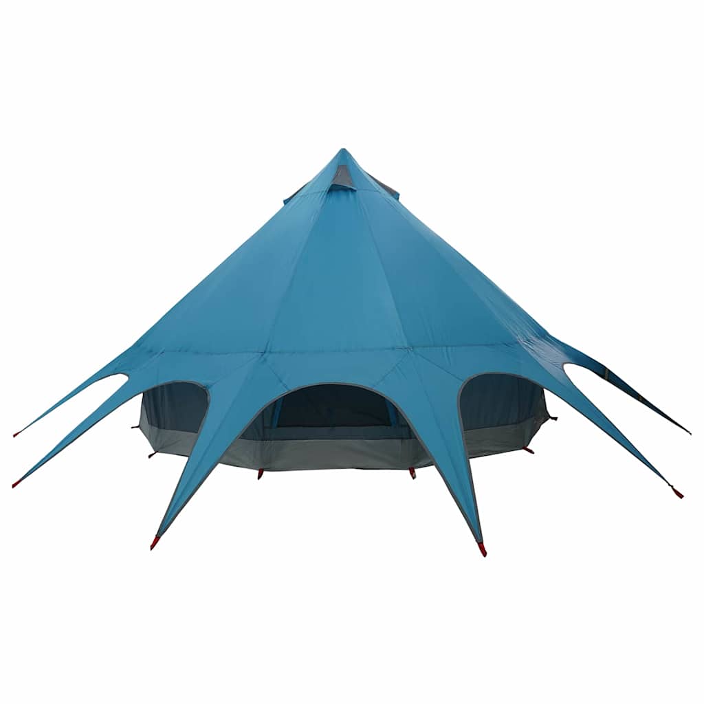 vidaXL Namiot Teepee dla 5 osób Niebieski i szary 415 x 415 x 247 cm