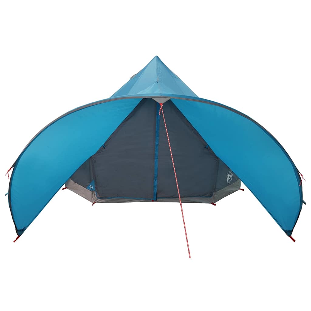 vidaXL Namiot Teepee dla 5 osób Niebieski i szary 415 x 415 x 247 cm
