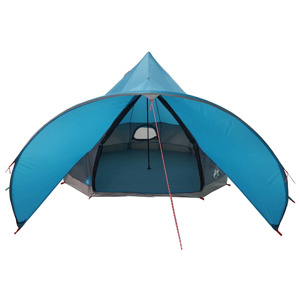 vidaXL Namiot Teepee dla 5 osób Niebieski i szary 415 x 415 x 247 cm