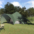 vidaXL Namiot Teepee dla 7 osób Zielony i szary 600 x 600 x 347 cm