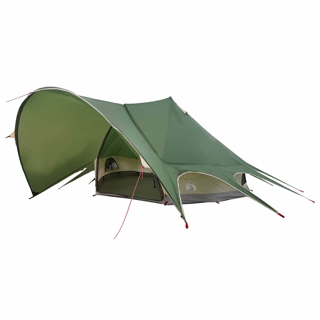 vidaXL Namiot Teepee dla 7 osób Zielony i szary 600 x 600 x 347 cm