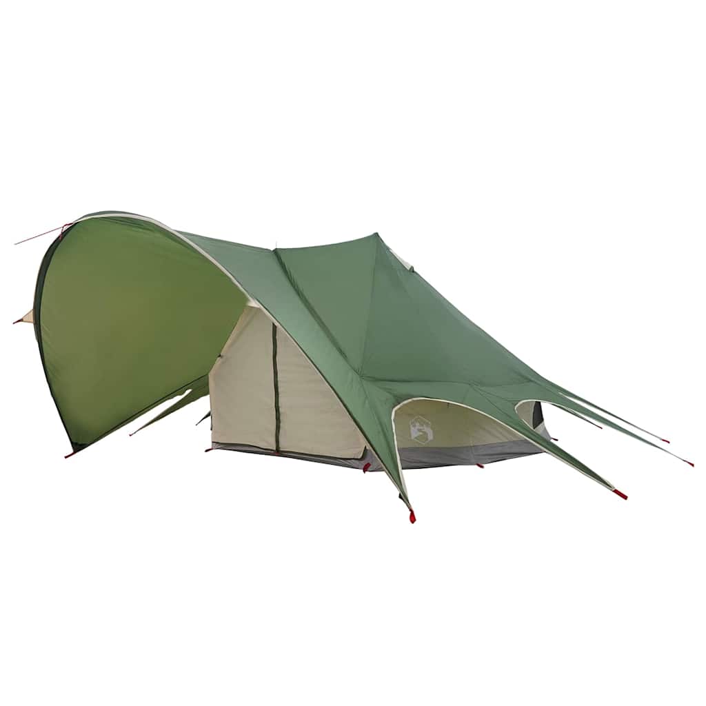 vidaXL Namiot Teepee dla 7 osób Zielony i szary 600 x 600 x 347 cm