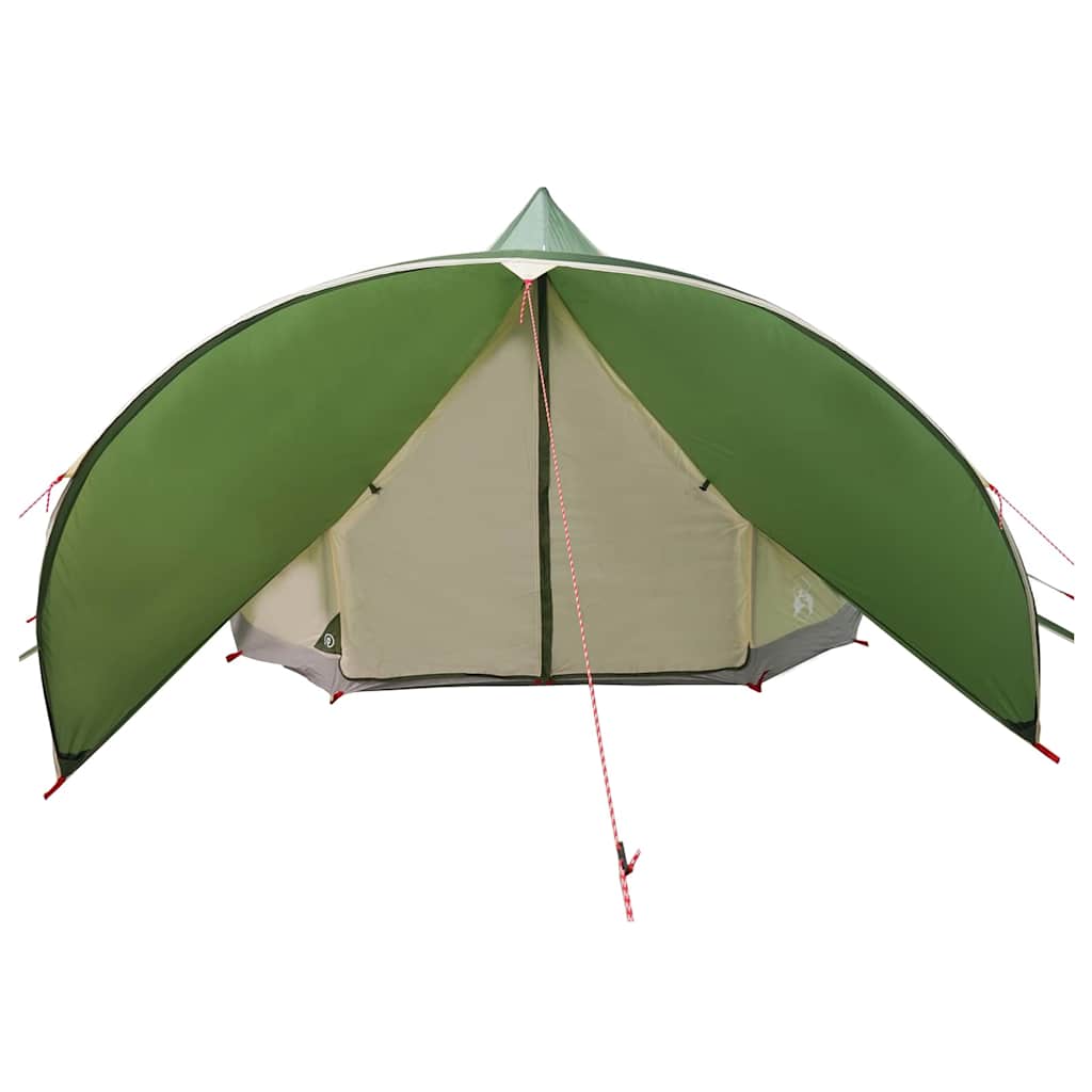 vidaXL Namiot Teepee dla 7 osób Zielony i szary 600 x 600 x 347 cm