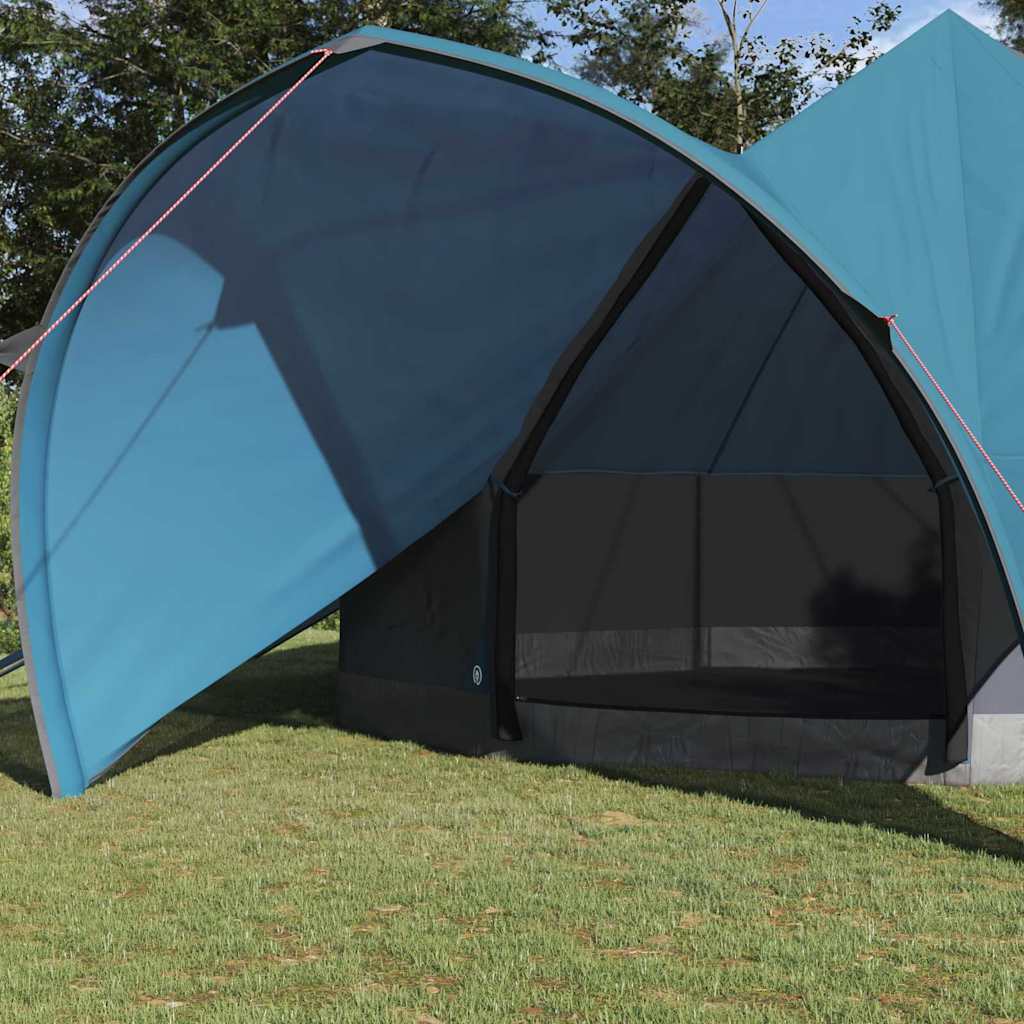vidaXL Namiot Teepee dla 7 osób Niebieski i szary 600 x 600 x 347 cm
