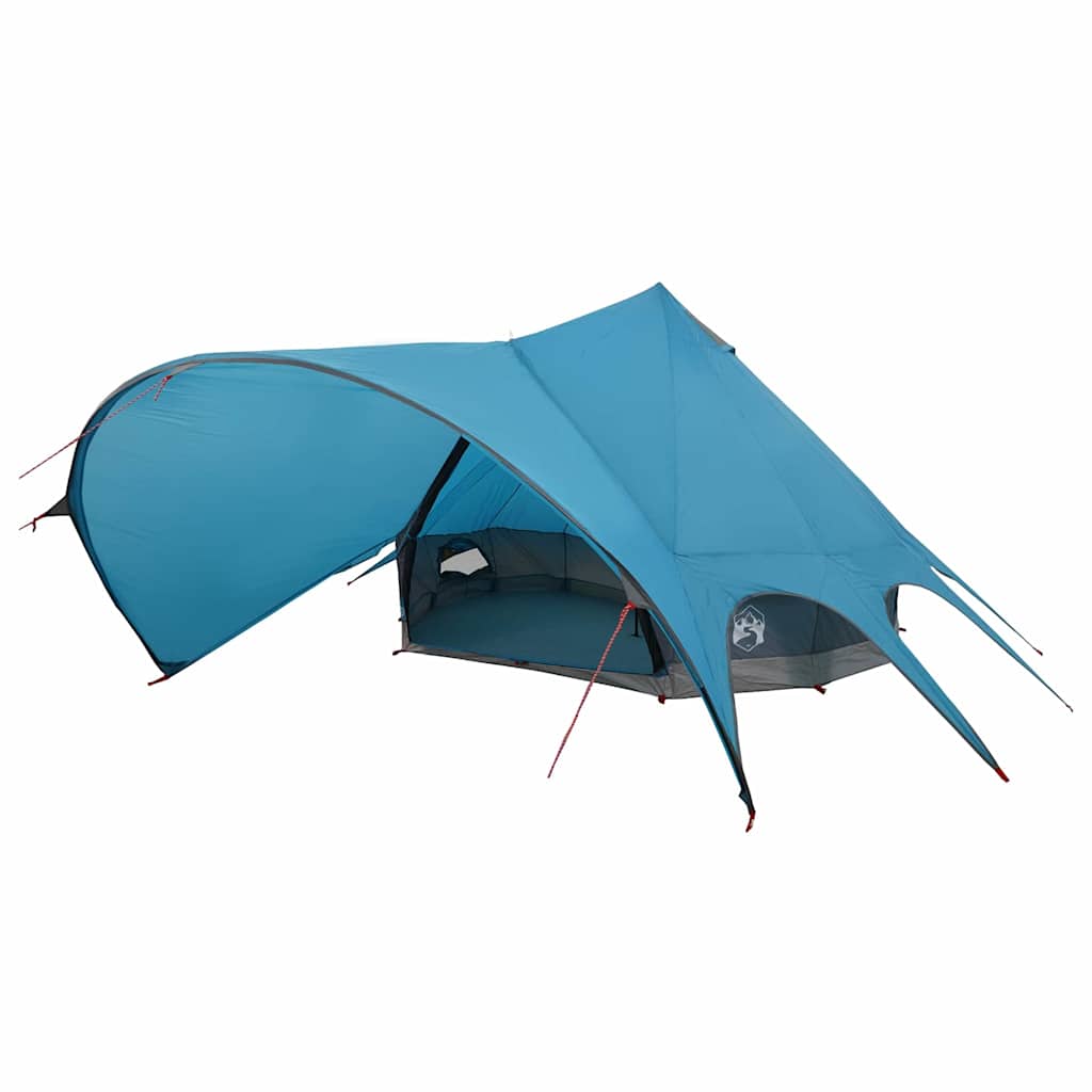 vidaXL Namiot Teepee dla 7 osób Niebieski i szary 600 x 600 x 347 cm