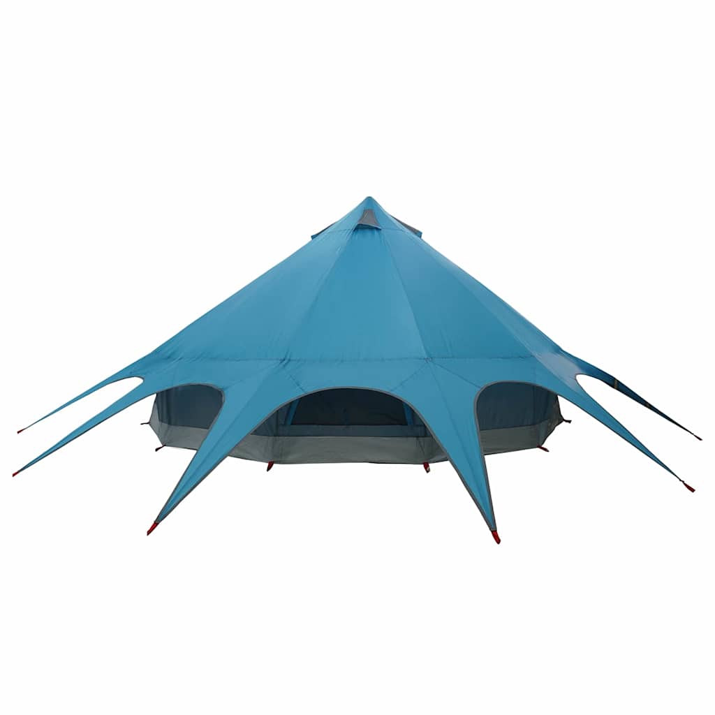 vidaXL Namiot Teepee dla 7 osób Niebieski i szary 600 x 600 x 347 cm