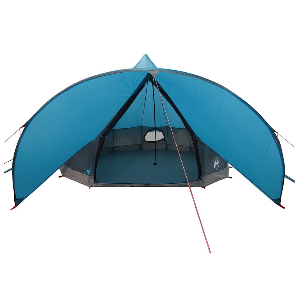 vidaXL Namiot Teepee dla 7 osób Niebieski i szary 600 x 600 x 347 cm