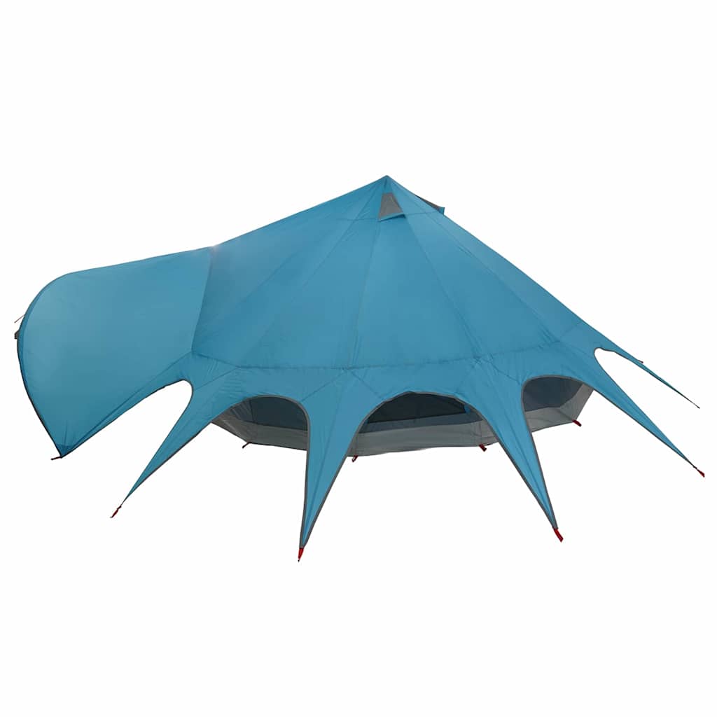 vidaXL Namiot Teepee dla 7 osób Niebieski i szary 600 x 600 x 347 cm