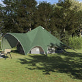 vidaXL Namiot Teepee na 9 osób Zielony i szary 502 x 502 x 297 cm