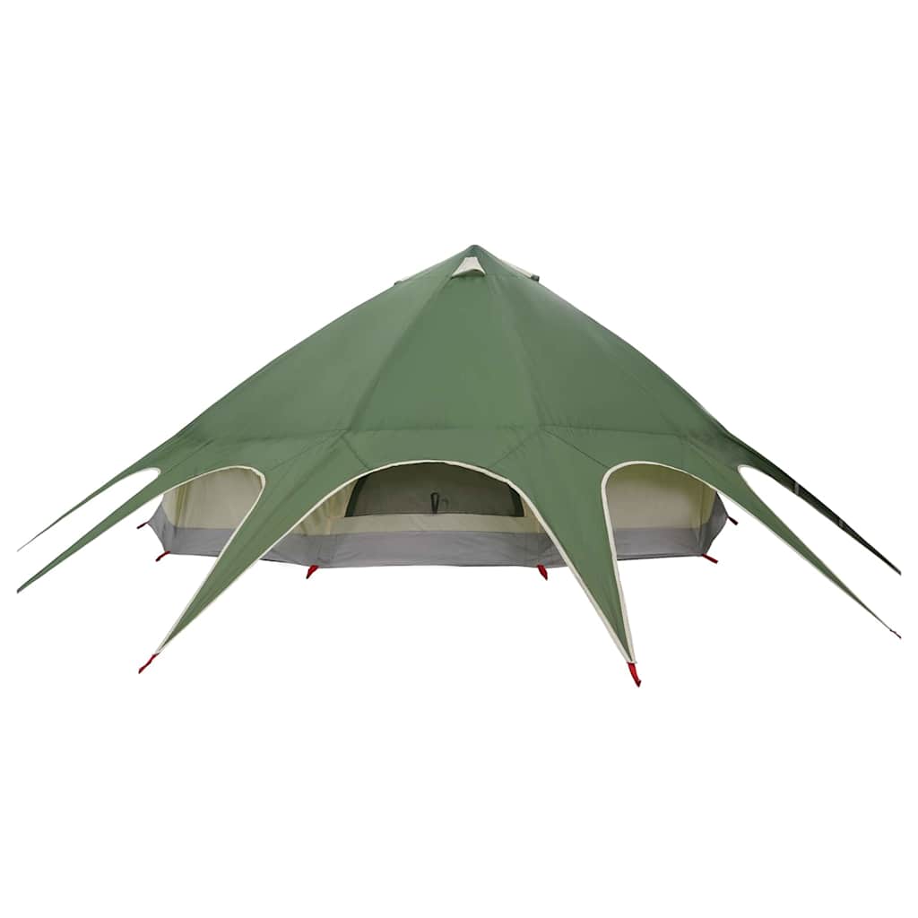 vidaXL Namiot Teepee na 9 osób Zielony i szary 502 x 502 x 297 cm