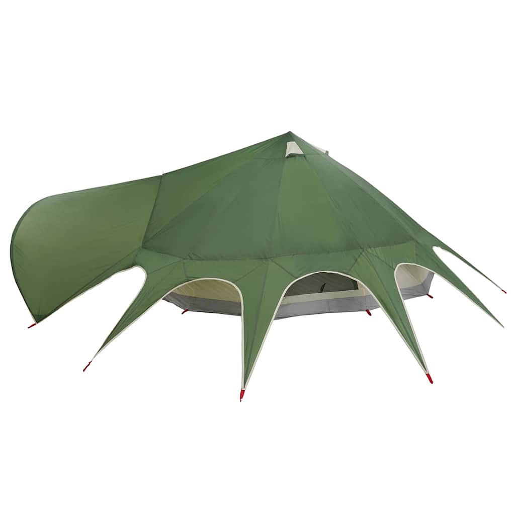 vidaXL Namiot Teepee na 9 osób Zielony i szary 502 x 502 x 297 cm