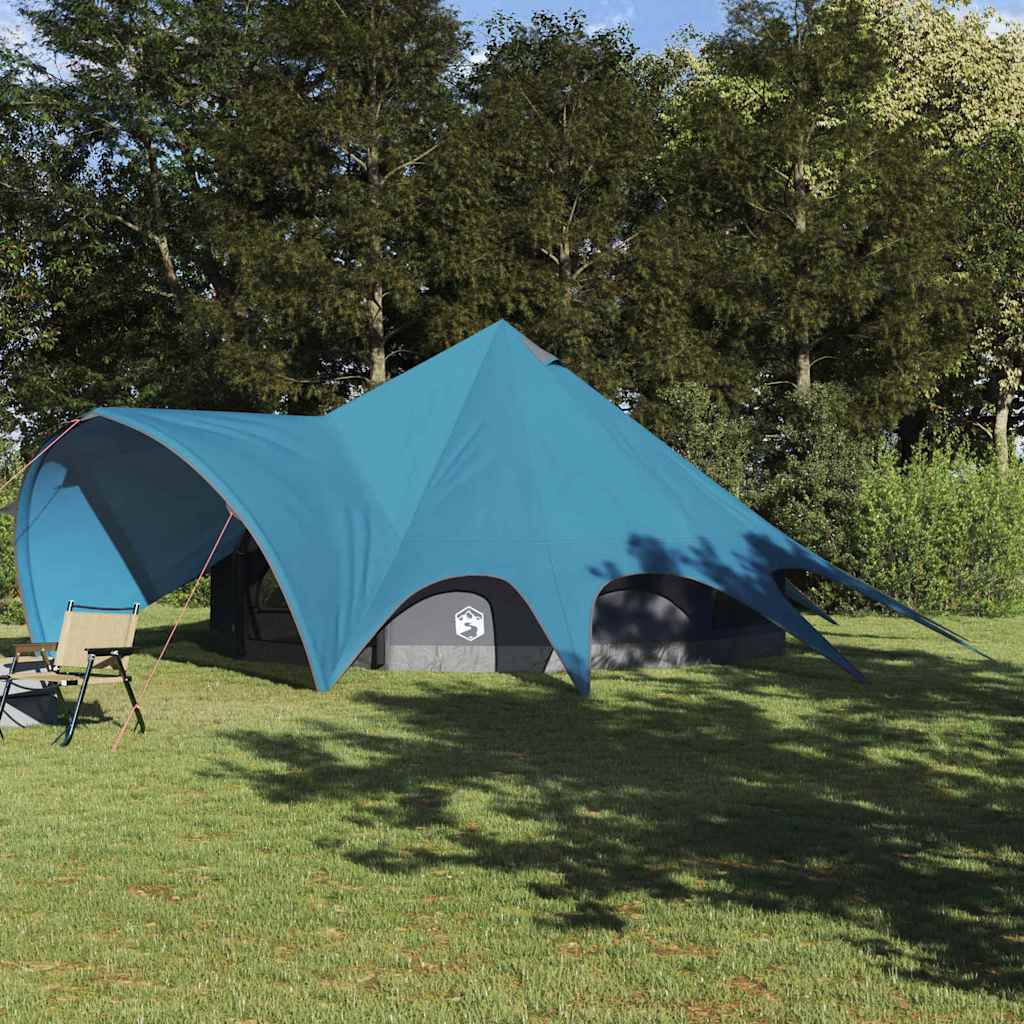 vidaXL Namiot Teepee na 9 osób Niebieski i szary 502 x 502 x 297 cm