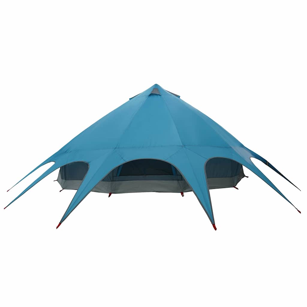 vidaXL Namiot Teepee na 9 osób Niebieski i szary 502 x 502 x 297 cm