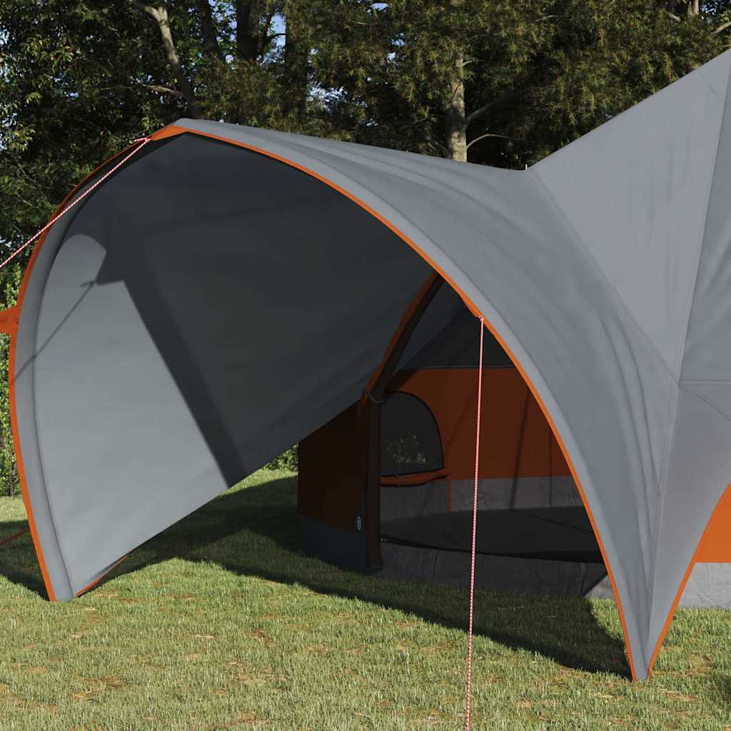 vidaXL Namiot tipi dla 9 osób Szary i pomarańczowy 502 x 502 x 297 cm
