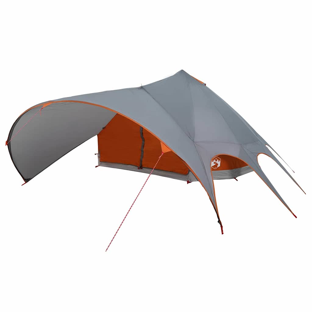 vidaXL Namiot tipi dla 9 osób Szary i pomarańczowy 502 x 502 x 297 cm