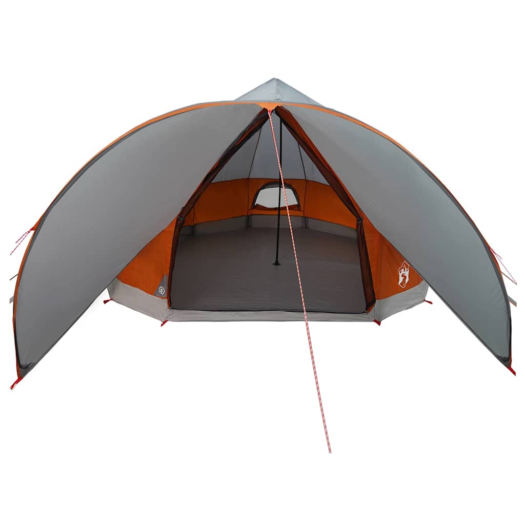 vidaXL Namiot tipi dla 9 osób Szary i pomarańczowy 502 x 502 x 297 cm