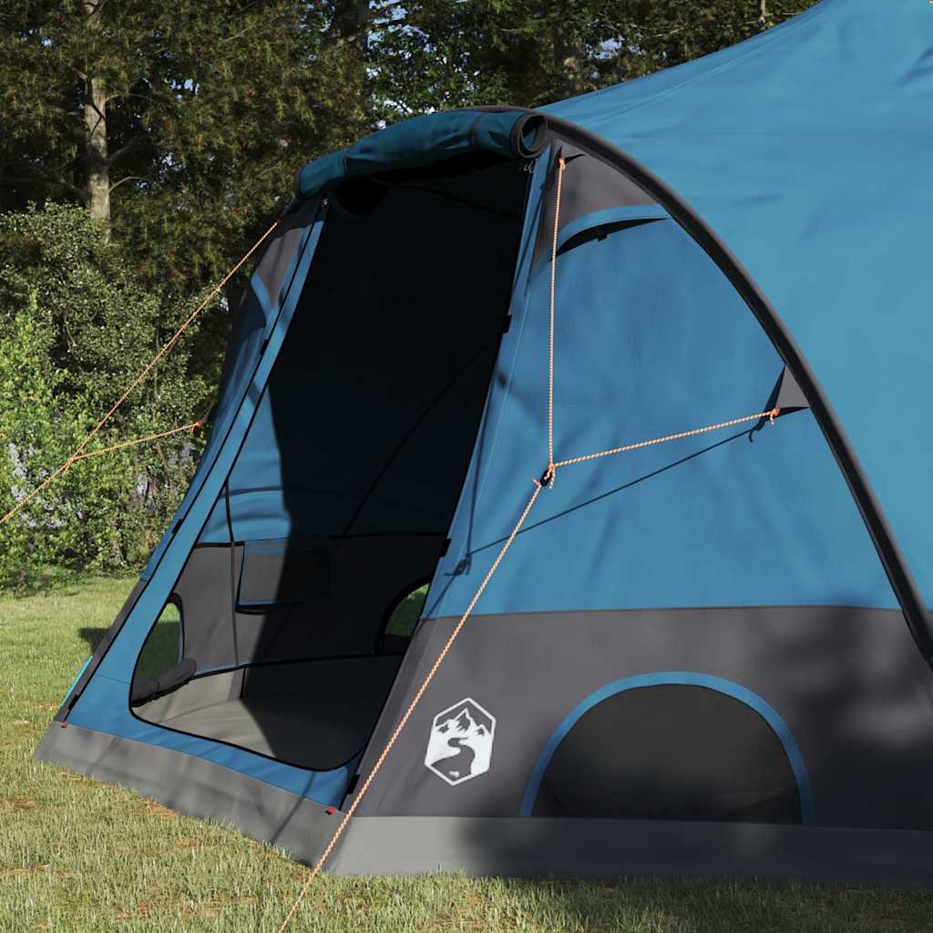 vidaXL Namiot kopułowy 4-osobowy z dachem Niebieski 505 x 450 x 248 cm