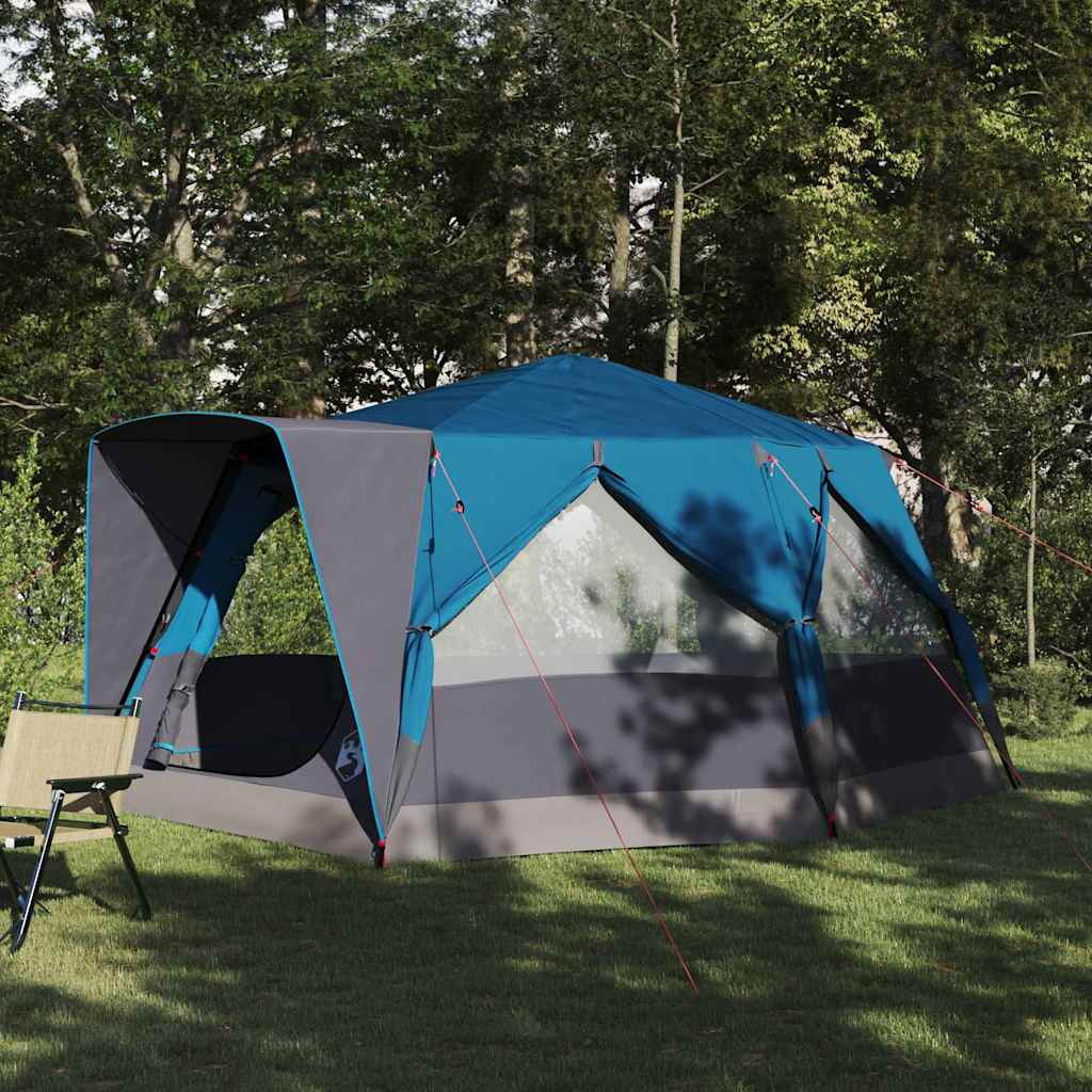 vidaXL Namiot kabinowy na 7 osób z dachem Niebieski 400 x 350 x 212 cm