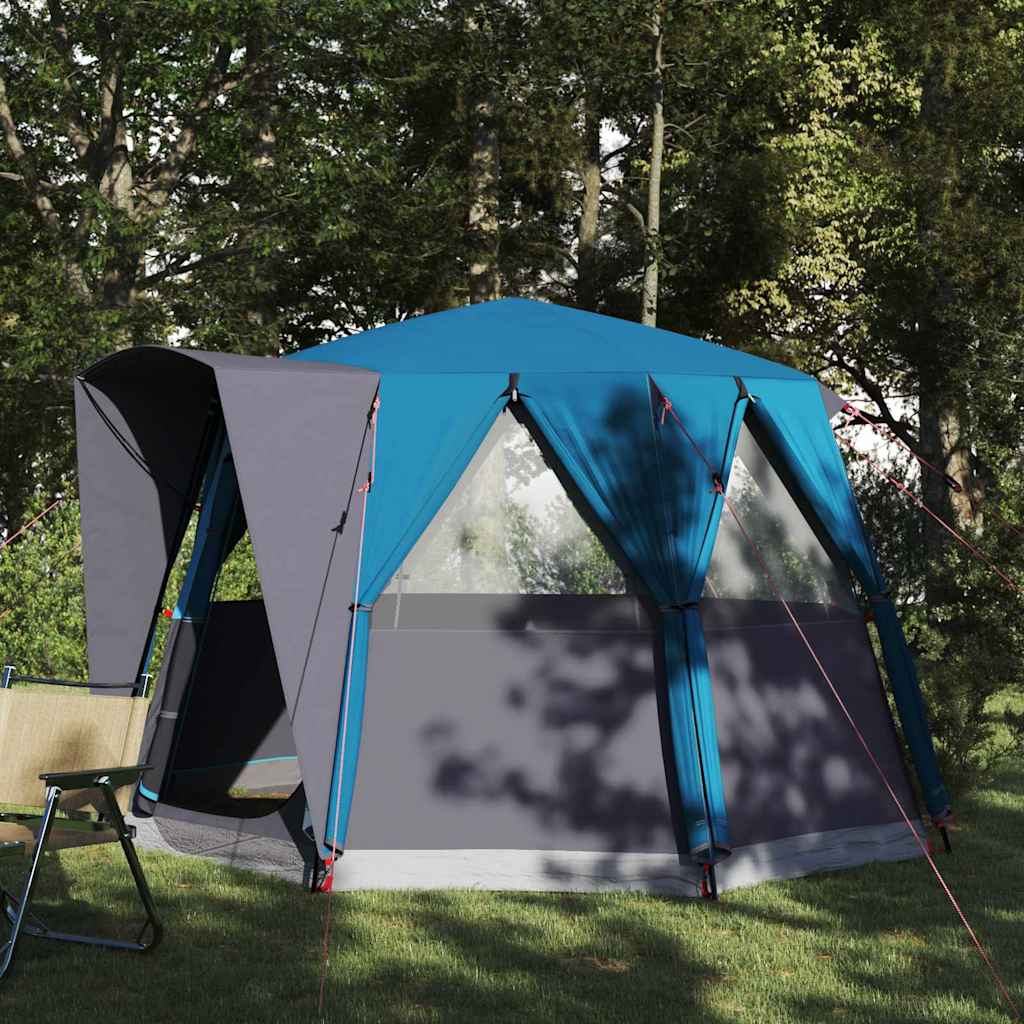 vidaXL Namiot kabinowy 3-osobowy Niebieski i szary 320 x 320 x 203 cm