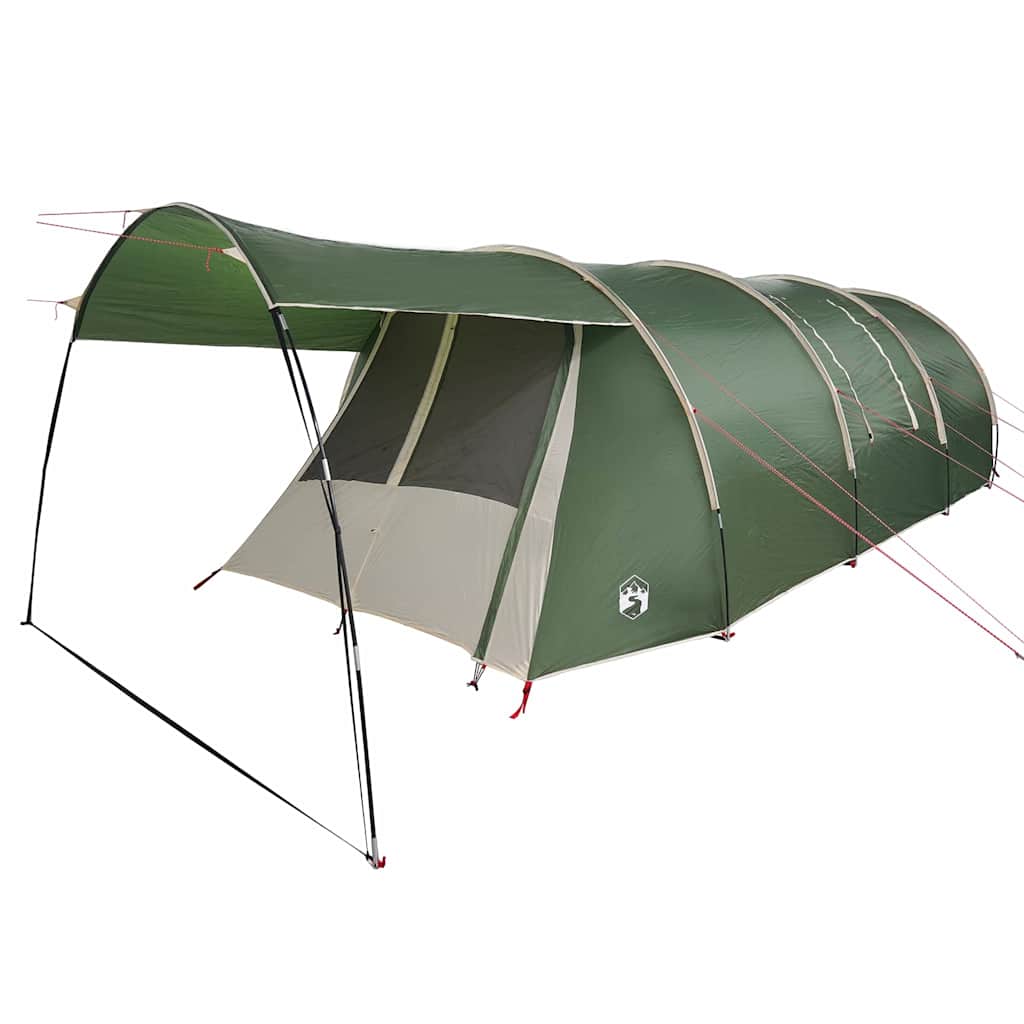 vidaXL Namiot tunelowy dla 4 osób Zielony i Biały 740 x 370 x 220 cm
