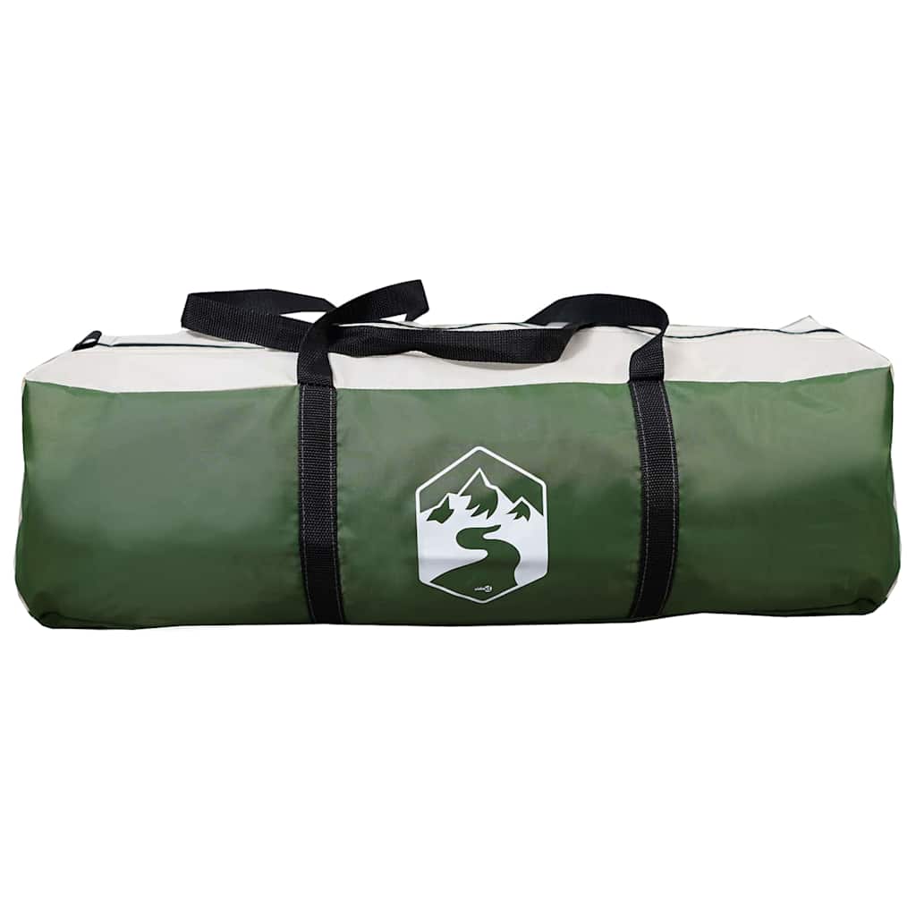 vidaXL Namiot tunelowy dla 5 osób Zielony i Biały 805 x 405 x 211 cm