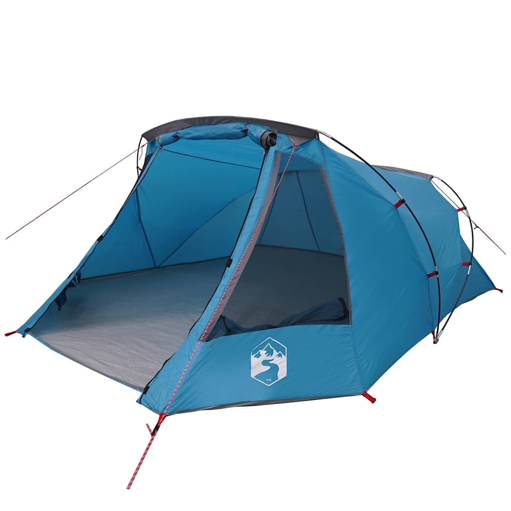 vidaXL Namiot tunelowy 3-osobowy Niebieski i szary 328 x 228 x 115 cm
